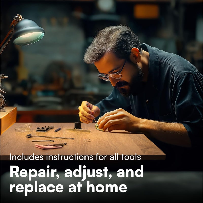 H&S Alliance Watch Repair Tool Kit - Watch Link Removal Kit - Tools & Kits for Sizing w Pin & Back Removal - Case Opener - Resizing Strap Band Adjustment - Link Remover - Box Case - Image 2